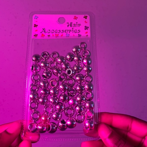 Silver Hair Beads - Picture 1 of 1